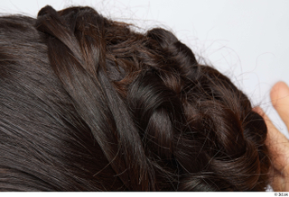 Groom references Damla  002 braided bun brown long hair…